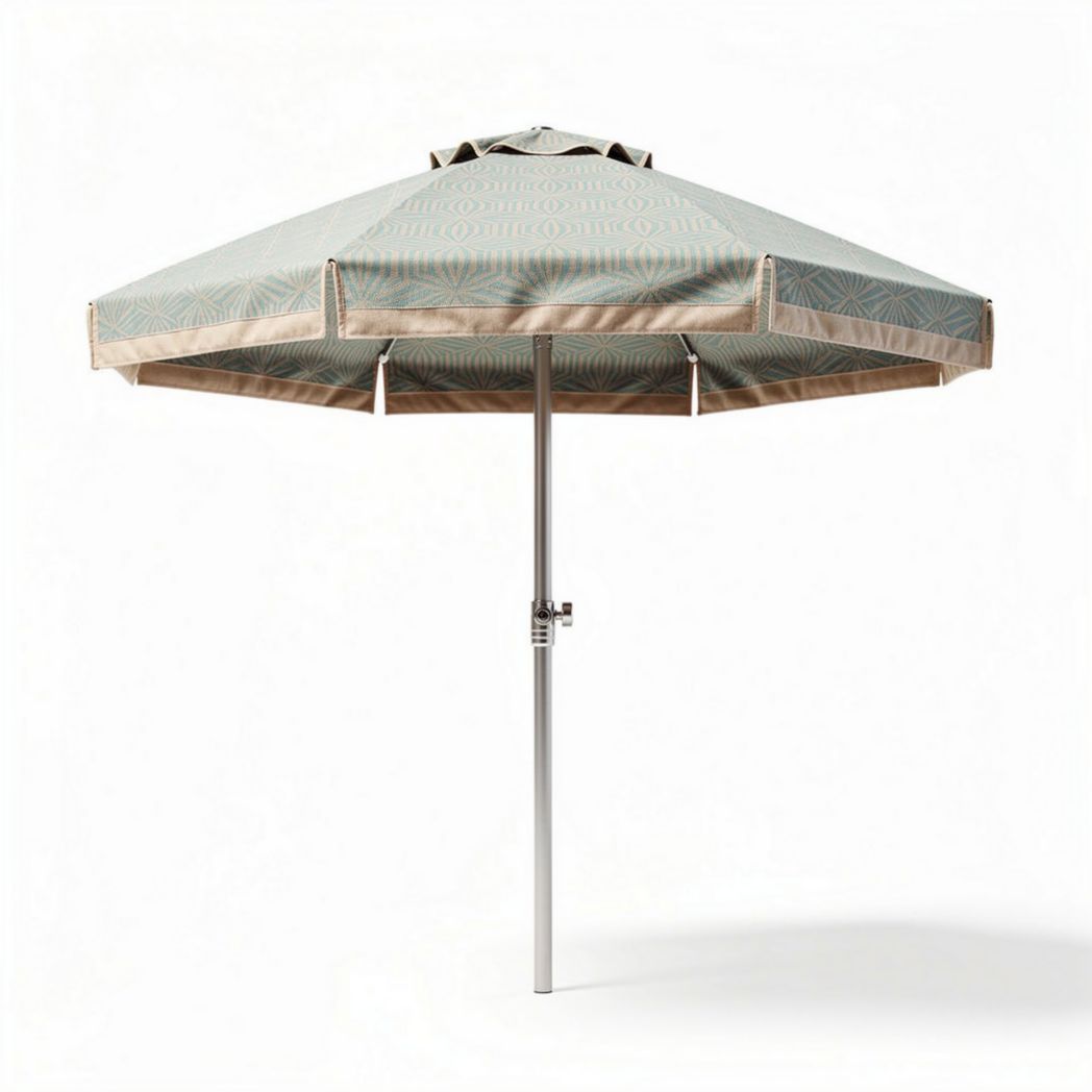 Parasol van 200 x 200 x 250 cm in lichtgroen met aluminium standaard