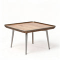 Houten salontafel met metalen poten 80 x 80 x 75 cm