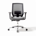 Ergonomische bureaustoel met mesh rugleuning en armleuningen in grijs 45 x 60 x 100cm